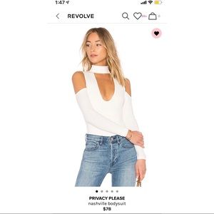 White cutout bodysuit